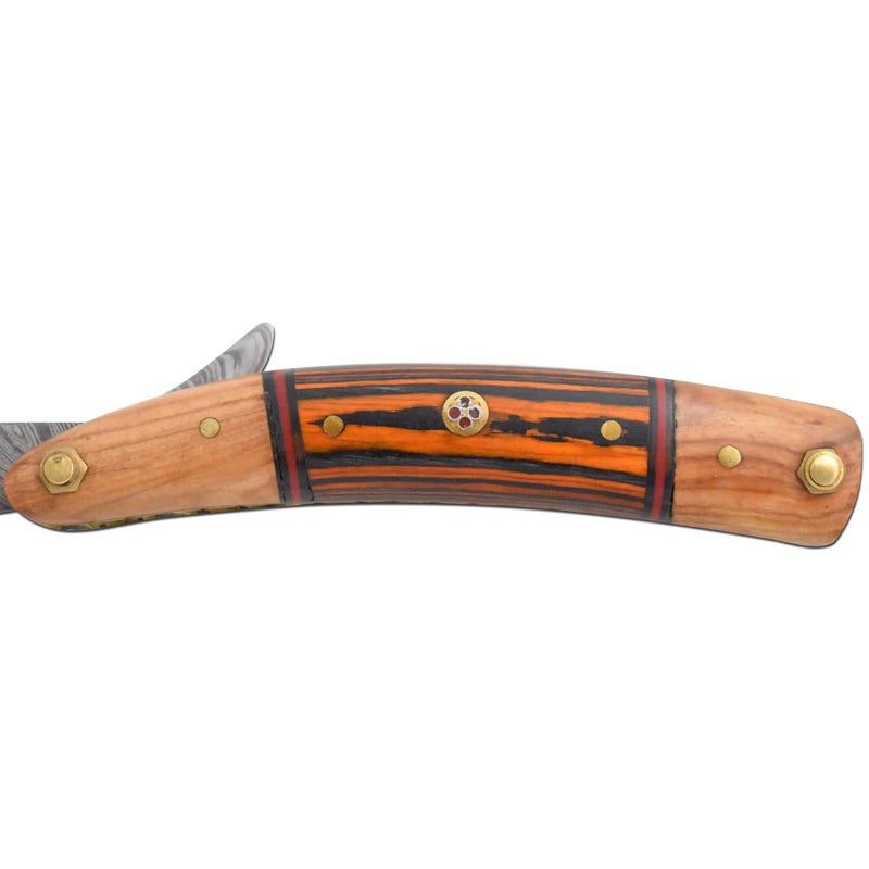 Old Ram Straight Razor | Straight Edge-Razor Sharp High Hardness Real Damascus Steel Cutthroat Straight Edge-Blade | Barber Razor (347) - Image 4